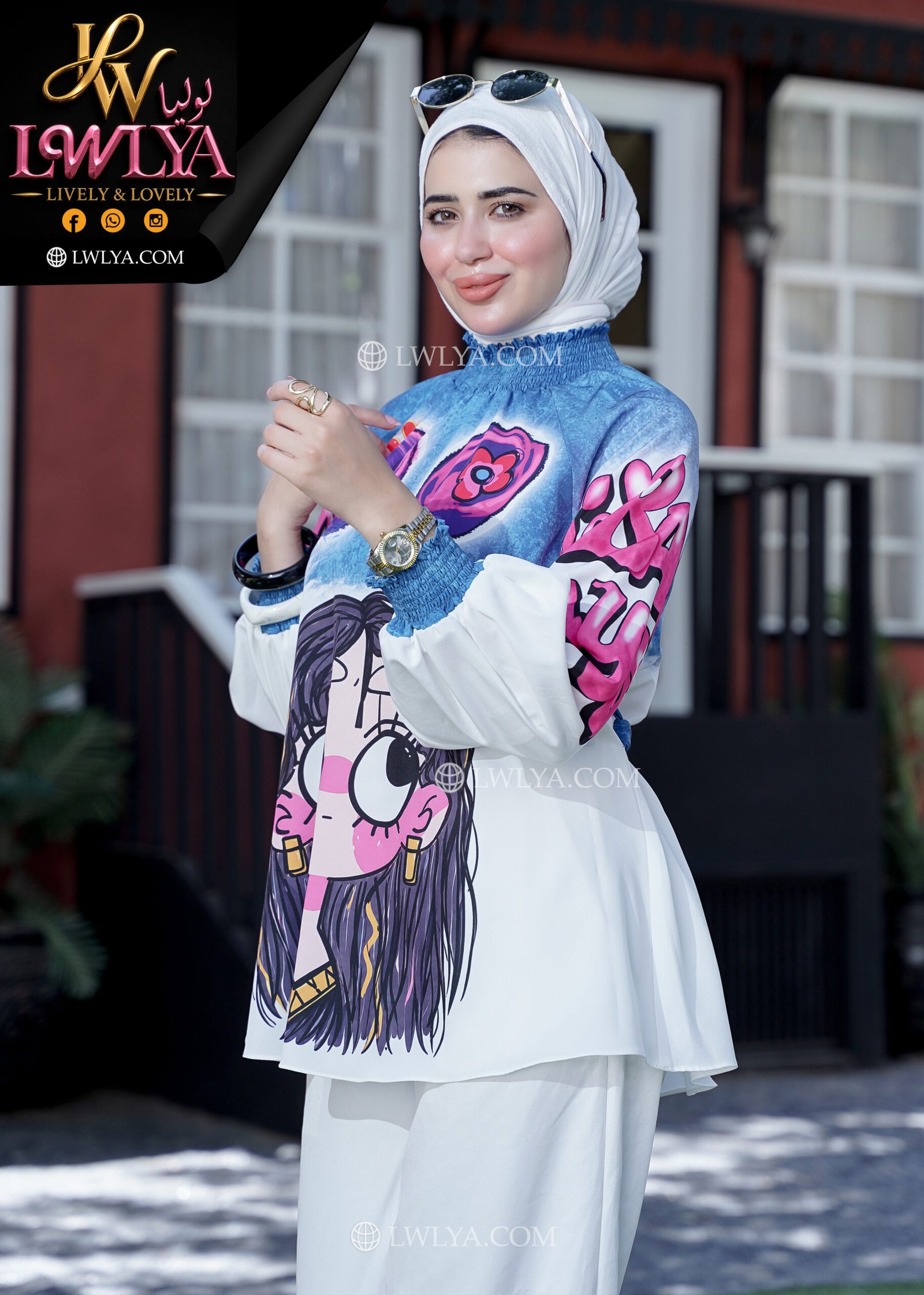 بلوزة قطعه مختلفه و شيك جدا